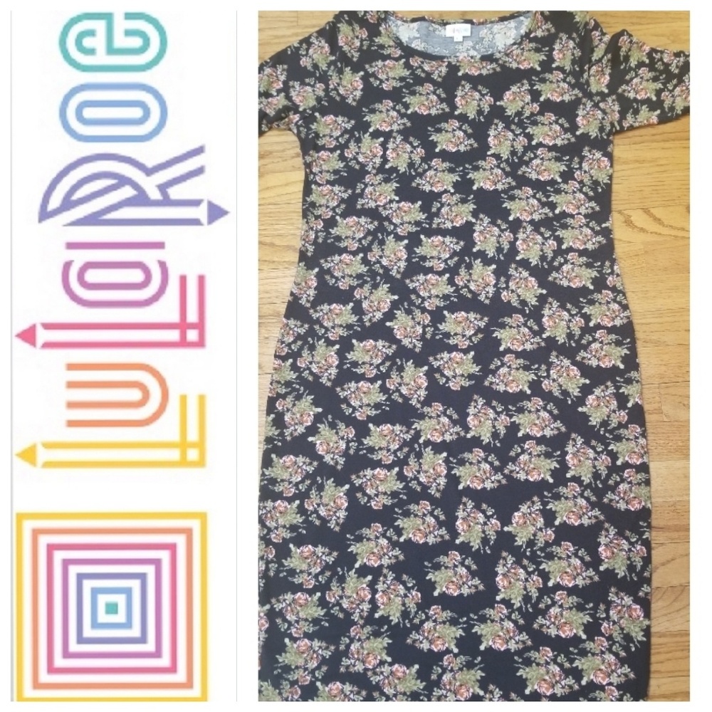 Vintage black rose lularoe julia L